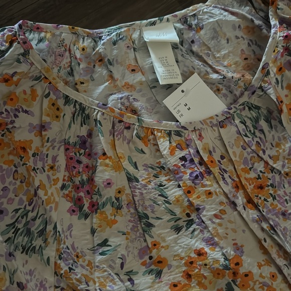 H&M Floral Tunic Sz Medium NWT - Picture 2 of 3